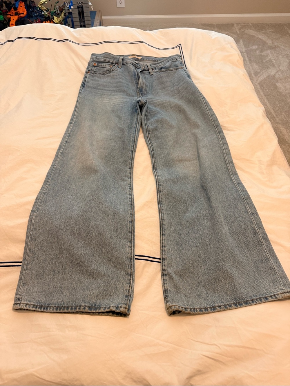 Levi's Light Blue Wide-Leg Flare Jeans